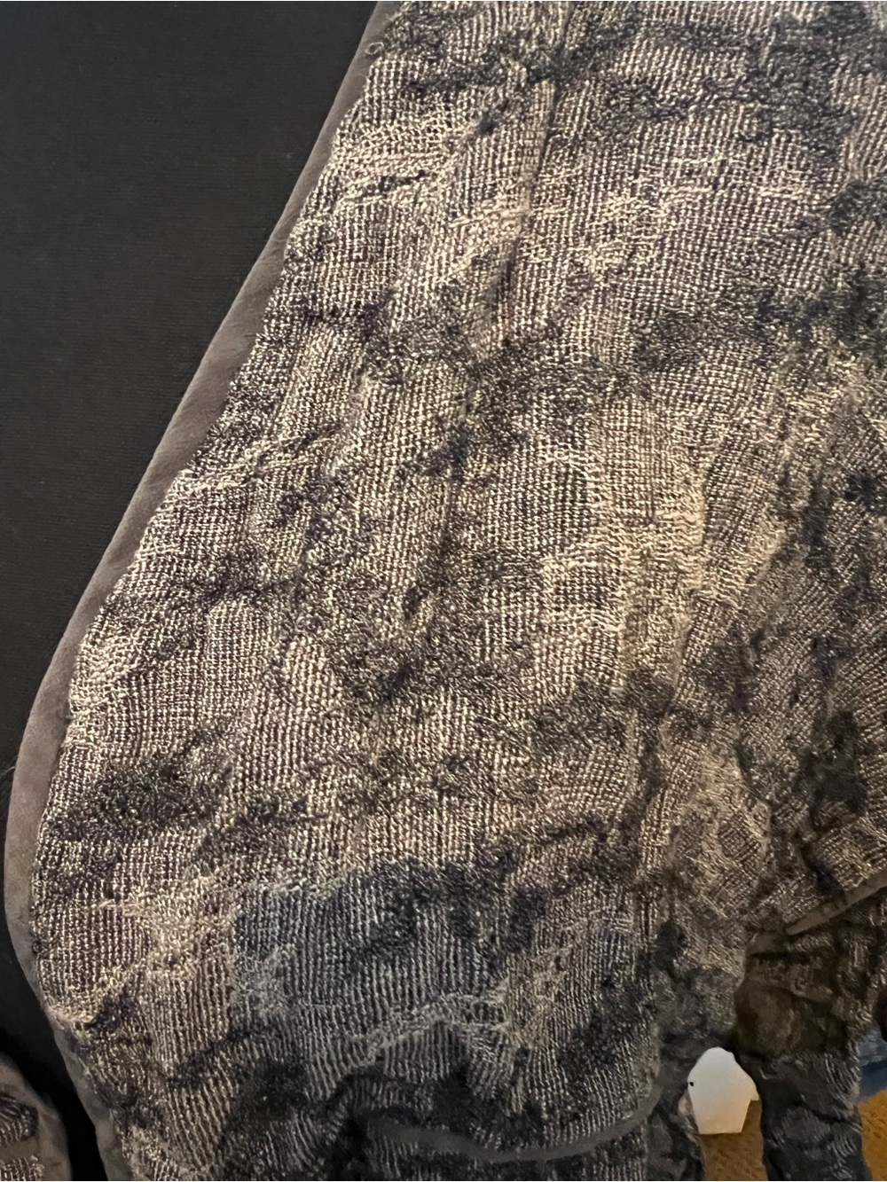 Eileen Fisher Gray Marble-Effect Open Front Cardigan - Picture 2 of 6